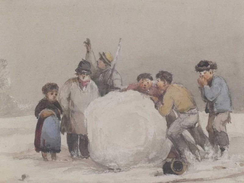 1795-George Bryant Campion - Rotolare una palla di neve